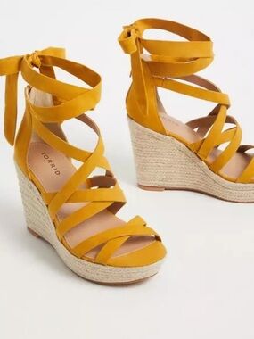 Torrid  Strappy Espadrille Wedge Sandals sz 10W
